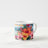 熱帯カラフルの花と風景 エスプレッソカップ (正面右)