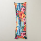 熱帯カラフルの花と風景 ボディピロー (裏面 (縦))