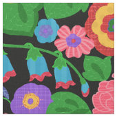 熱帯カラフルの花の花の夏パターン ファブリック (クローズアップ)