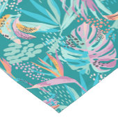 熱帯カラフルの花葉柄 ショートテーブルランナー (コーナー)