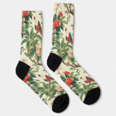 熱帯カラフルの花鳥 ソックス (右)