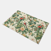 熱帯カラフルの花鳥 ドアマット (アングル)