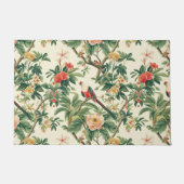 熱帯カラフルの花鳥 ドアマット (正面)