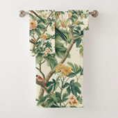 熱帯カラフルの花鳥 バスタオルセット (インサイチュ)