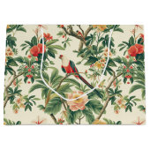熱帯カラフルの花鳥 ラージペーパーバッグ (正面)