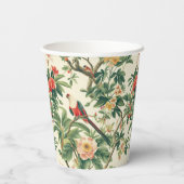 熱帯カラフルの花鳥 紙コップ (裏面)