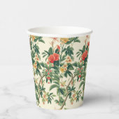 熱帯カラフルの花鳥 紙コップ (右)
