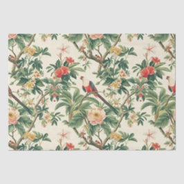 熱帯カラフルの花鳥 薄葉紙