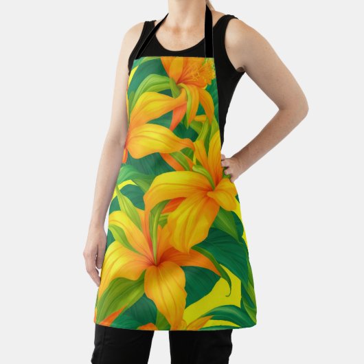 熱帯カラフルの花 エプロン (インサイチュ)