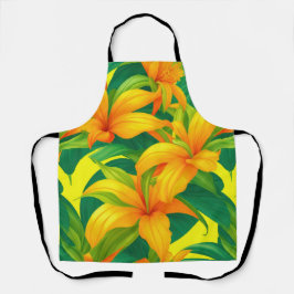 熱帯カラフルの花 エプロン