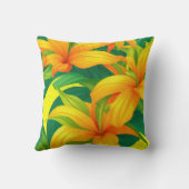 熱帯カラフルの花 クッション (裏面)