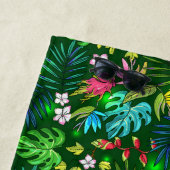 熱帯カラフルの花 ビーチタオル (インサイチュ)