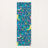 熱帯カラフルの鳥花パターン ヨガマット (裏面)