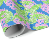 熱帯カラフルウミガメ模様 ラッピングペーパー (ロールコーナー)