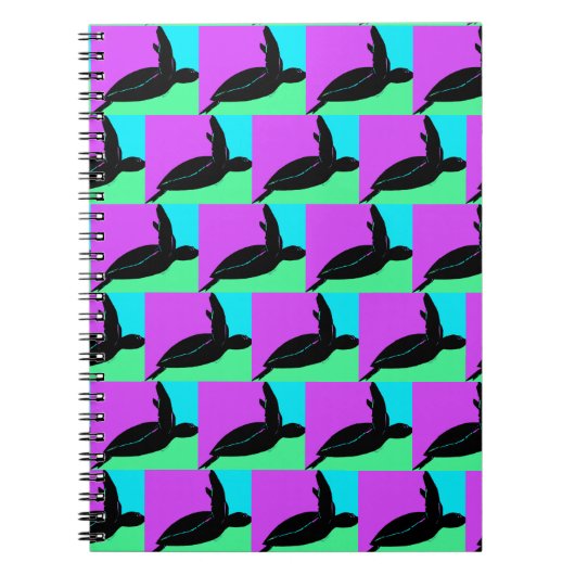 熱帯カラフルウミガメ ノートブック (正面)