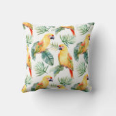 熱帯カラフルオウム模様 クッション (裏面)