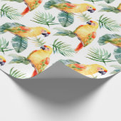 熱帯カラフルオウム模様 ラッピングペーパー (角)