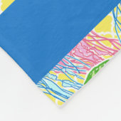 熱帯カラフルクラゲ模様パーソナライズされた フリースブランケット (角)