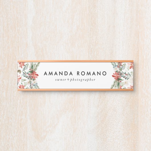 熱帯カラフルクリスマスポインセチア サインプレート (正面)