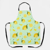 熱帯カラフルシトラス夏オレンジレモンスライス エプロン (正面)