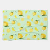 熱帯カラフルシトラス夏オレンジレモンスライス キッチンタオル (横)
