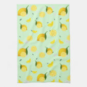 熱帯カラフルシトラス夏オレンジレモンスライス キッチンタオル (縦)