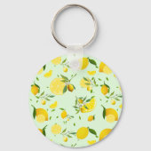 熱帯カラフルシトラス夏オレンジレモンスライス キーホルダー (正面)