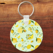 熱帯カラフルシトラス夏オレンジレモンスライス キーホルダー (正面)