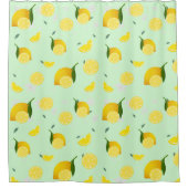 熱帯カラフルシトラス夏オレンジレモンスライス シャワーカーテン (正面)