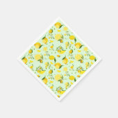 熱帯カラフルシトラス夏オレンジレモンスライス スタンダードカクテルナプキン (角)