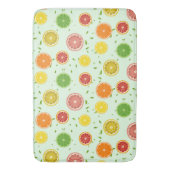 熱帯カラフルシトラス夏オレンジレモンスライス バスマット (正面縦)