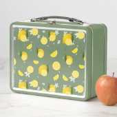 熱帯カラフルシトラス夏オレンジレモンスライス メタルランチボックス (インサイチュ)