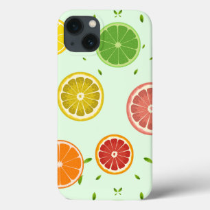 熱帯カラフルシトラス夏オレンジレモンスライス iPhone 13ケース