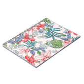 熱帯カラフルジャングルシームレスプリント ノートブック (左側)