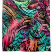 熱帯カラフルジャングル シャワーカーテン (正面)