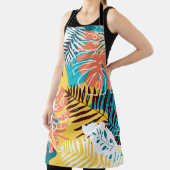 熱帯カラフルジャング離れルパターン エプロン (インサイチュ)