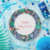 熱帯カラフルトカンの鳥の赤ちゃんシャワー ペーパープレート (パーティー)