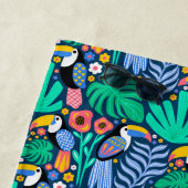 熱帯カラフルトカン鳥の花の植物、名前 ビーチタオル (インサイチュ)