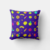 熱帯カラフルネオン果柄 クッション (正面)