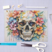 熱帯カラフルハイビスカススカルデクページ 薄葉紙 (クラフト)