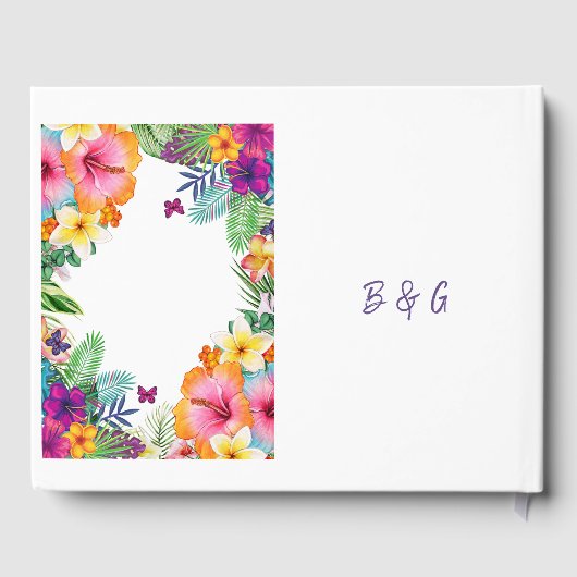 熱帯カラフルハワイフローラ結婚病 ゲストブック (裏面)