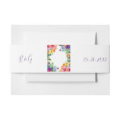 熱帯カラフルハワイフローラ結婚病 招待状ベリーバンド (正面例)