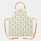 熱帯カラフルパイナップルデザイングルメ エプロン (正面)