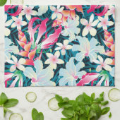 熱帯カラフルパターン キッチンタオル (折り畳み)