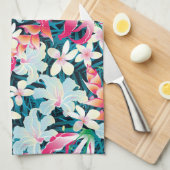 熱帯カラフルパターン キッチンタオル (四つ折り)