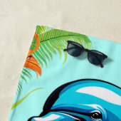 熱帯カラフルビーチドルフィンジャンプ ビーチタオル (インサイチュ)