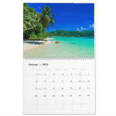 熱帯カラフルビーチ カレンダー (2月 2026)