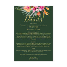 熱帯カラフルピンクの花結婚の詳細