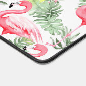熱帯カラフルフラミンゴと離れ デスクマット (コーナー)