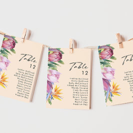 熱帯カラフルフローラピーチテーブル番号グラフ